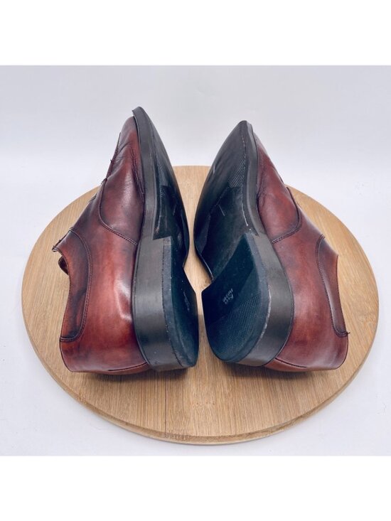 Vintage Santoni Shoes Mens 8.5 Brown Leather Plain Toe Dress Oxfords Italy main image 9